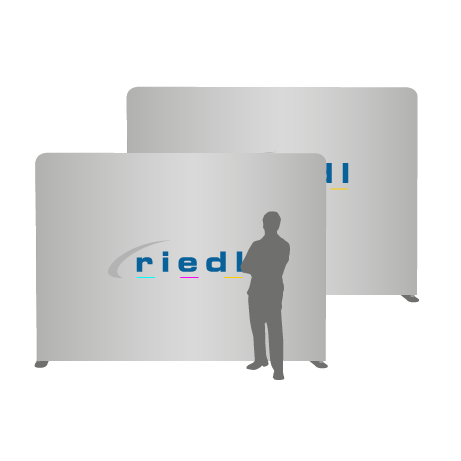 Textilwand ALU | 300er gerade | beidseitig bedruckt
