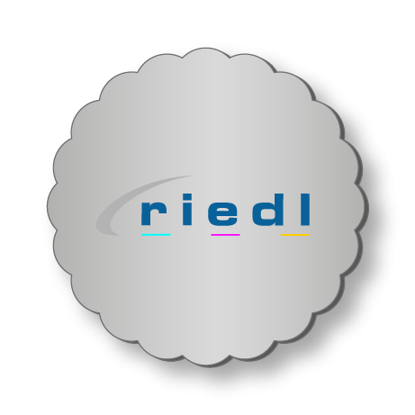 Getränkeuntersetzer aus Airlaid | D 9 cm rund mit Wellenrand | einseitig bedruckt