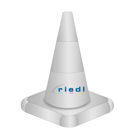Aufblasbarer Straßenpylon als Produktnachbildung