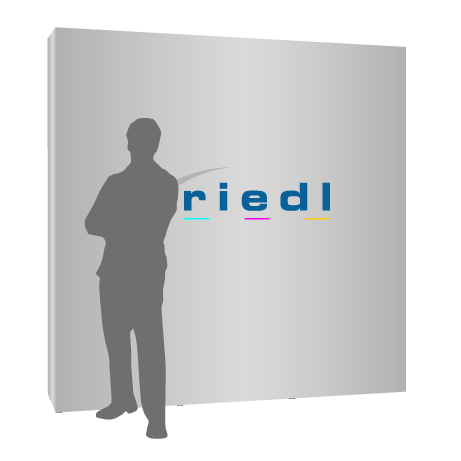 Textilfaltwand | 3 x 3 Felder gerade | einseitig bedruckt