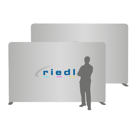 Textilwand ALU | 400er gerade | beidseitig bedruckt